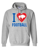 I LOVE BUFFALO FOOTBALL -  Hooded Sweatshirt