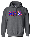 MAFIA - Retro 90s Wild Buffalo Football Fan Stripe - Hooded Sweatshirt