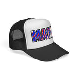 MAFIA - red white & blue zebra striped hat  Mesh Trucker Cap