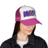 MAFIA - red white & blue zebra striped hat  Mesh Trucker Cap