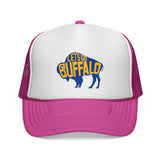 LET'S GO BUFFALO - Retro Sports Fan  Throwback Hockey Colors Mesh Trucker Cap