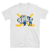 LET'S GO BUFFALO -  retro fan crossed hockey sticks T-shirt