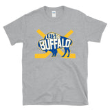 LET'S GO BUFFALO -  retro fan crossed hockey sticks T-shirt
