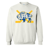LET'S GO BUFFALO -  retro fan crossed hockey sticks Crewneck Sweatshirt
