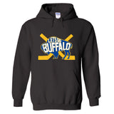 LET'S GO BUFFALO -  retro  fan  crossed hockey sticks Hooded Sweatshirt