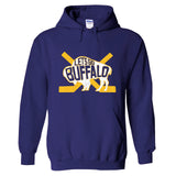 LET'S GO BUFFALO -  retro  fan  crossed hockey sticks Hooded Sweatshirt