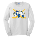 LET'S GO BUFFALO -  retro fan hometown crossed hockey sticks Long Sleeve Tee