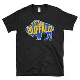 LET'S GO BUFFALO - retro sports throwback hockey fan colors T-Shirt