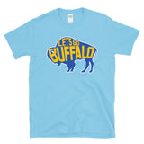 LET'S GO BUFFALO - retro sports throwback hockey fan colors T-Shirt
