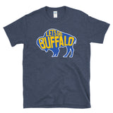 LET'S GO BUFFALO - retro sports throwback hockey fan colors T-Shirt