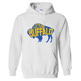 LET'S GO BUFFALO - Retro Sports Throwback Hockey Fan Colors Hooded Sweatshirt