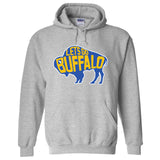 LET'S GO BUFFALO - Retro Sports Throwback Hockey Fan Colors Hooded Sweatshirt
