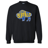 LET'S GO BUFFALO - Retro Sports  Throwback Hockey Fan Colors Crewneck Sweatshirt
