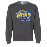 LET'S GO BUFFALO - Retro Sports  Throwback Hockey Fan Colors Crewneck Sweatshirt