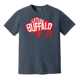 LET'S GO BUFFALO - retro sports throwback football fan colors COMFORT COLORS T-shirt