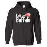 Let's Go Buffalo - City & Sports Fan Charging Bison Retro Vintage Throwback - Hooded Sweatshirt