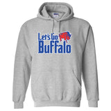 Let's Go Buffalo - City & Sports Fan Charging Bison Retro Vintage Throwback - Hooded Sweatshirt