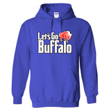 Let's Go Buffalo - City & Sports Fan Charging Bison Retro Vintage Throwback - Hooded Sweatshirt