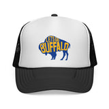LET'S GO BUFFALO - Retro Sports Fan  Throwback Hockey Colors Mesh Trucker Cap