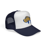 LET'S GO BUFFALO - Retro Sports Fan  Throwback Hockey Colors Mesh Trucker Cap