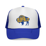 LET'S GO BUFFALO - Retro Sports Fan  Throwback Hockey Colors Mesh Trucker Cap