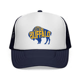 LET'S GO BUFFALO - Retro Sports Fan  Throwback Hockey Colors Mesh Trucker Cap