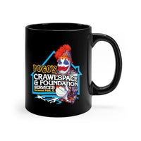 POGO'S Crawlspace & Foundation - John Wayne Gacy serial killer clown coffee tea - 11 oz ceramic mug, Black