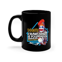 POGO'S Crawlspace & Foundation - John Wayne Gacy serial killer clown coffee tea - 11 oz ceramic mug, Black