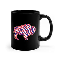 Crazy Striped Buffalo - 90's retro football fan - 11oz Ceramic Mug