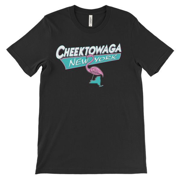 CHEEKTOWAGA NEW YORK "pink flamingo lawn ornament" - T-shirt