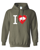 I LOVE BUFFALO "Classic Heart Logo" -  Hooded Sweatshirt