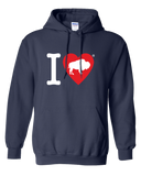I LOVE BUFFALO "Classic Heart Logo" -  Hooded Sweatshirt