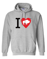 I LOVE BUFFALO "Classic Heart Logo" -  Hooded Sweatshirt