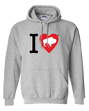 I LOVE BUFFALO "Classic Heart Logo" -  Hooded Sweatshirt