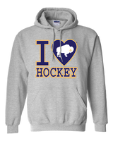 I LOVE BUFFALO HOCKEY - Classic Blue Heart - Hooded Sweatshirt