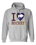 I LOVE BUFFALO HOCKEY - Classic Blue Heart - Hooded Sweatshirt