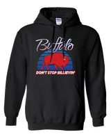 DON'T STOP BILLIEVIN' - Buffalo NY Football retro Hooded Sweatshirt