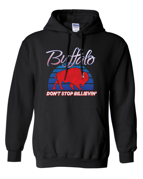 DON'T STOP BILLIEVIN' - Buffalo NY Football retro Hooded Sweatshirt