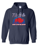 DON'T STOP BILLIEVIN' - Buffalo NY Football retro Hooded Sweatshirt
