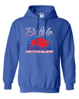 DON'T STOP BILLIEVIN' - Buffalo NY Football retro Hooded Sweatshirt