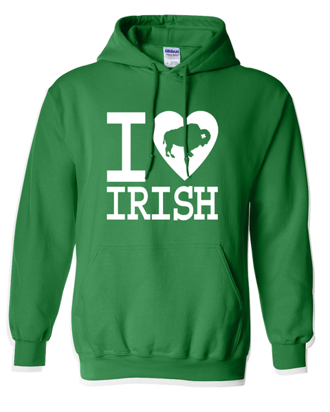 I LOVE BUFFALO IRISH -  Hooded Sweatshirt
