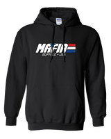 MAFIA - Buffalo USA - patriotic stripes 80s 90s retro football fan NY Hooded Sweatshirt