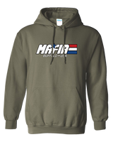 MAFIA - Buffalo USA - patriotic stripes 80s 90s retro football fan NY Hooded Sweatshirt