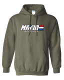 MAFIA - Buffalo USA - patriotic stripes 80s 90s retro football fan NY Hooded Sweatshirt