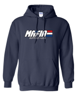 MAFIA - Buffalo USA - patriotic stripes 80s 90s retro football fan NY Hooded Sweatshirt