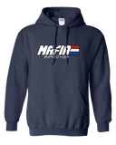 MAFIA - Buffalo USA - patriotic stripes 80s 90s retro football fan NY Hooded Sweatshirt
