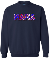 MAFIA - Retro 90s Wild Buffalo Football Fan Stripe - Crewneck Sweatshirt