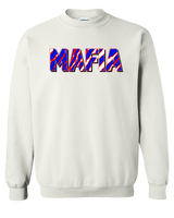 MAFIA - Retro 90s Wild Buffalo Football Fan Stripe - Crewneck Sweatshirt