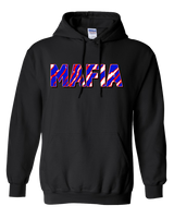 MAFIA - Retro 90s Wild Buffalo Football Fan Stripe - Hooded Sweatshirt