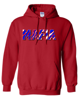 MAFIA - Retro 90s Wild Buffalo Football Fan Stripe - Hooded Sweatshirt
